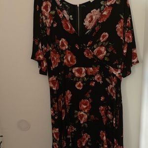 Black floral dress